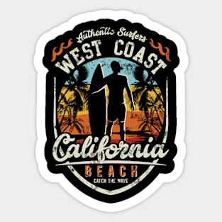 West Coast California Beach Sticker